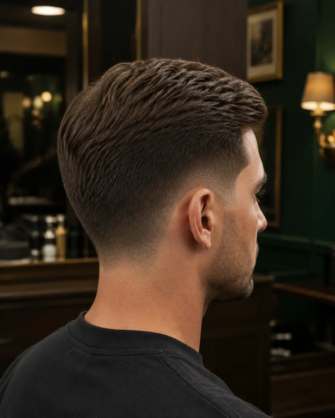 Kiegyensúlyozott Mid Fade férfi hajvágás